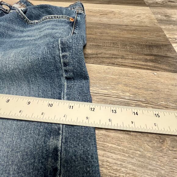 Levis 514 Mid Wash Blue 34x33 Straight Fit Stretch Faded Denim Jeans Red Tab - Picture 12 of 13